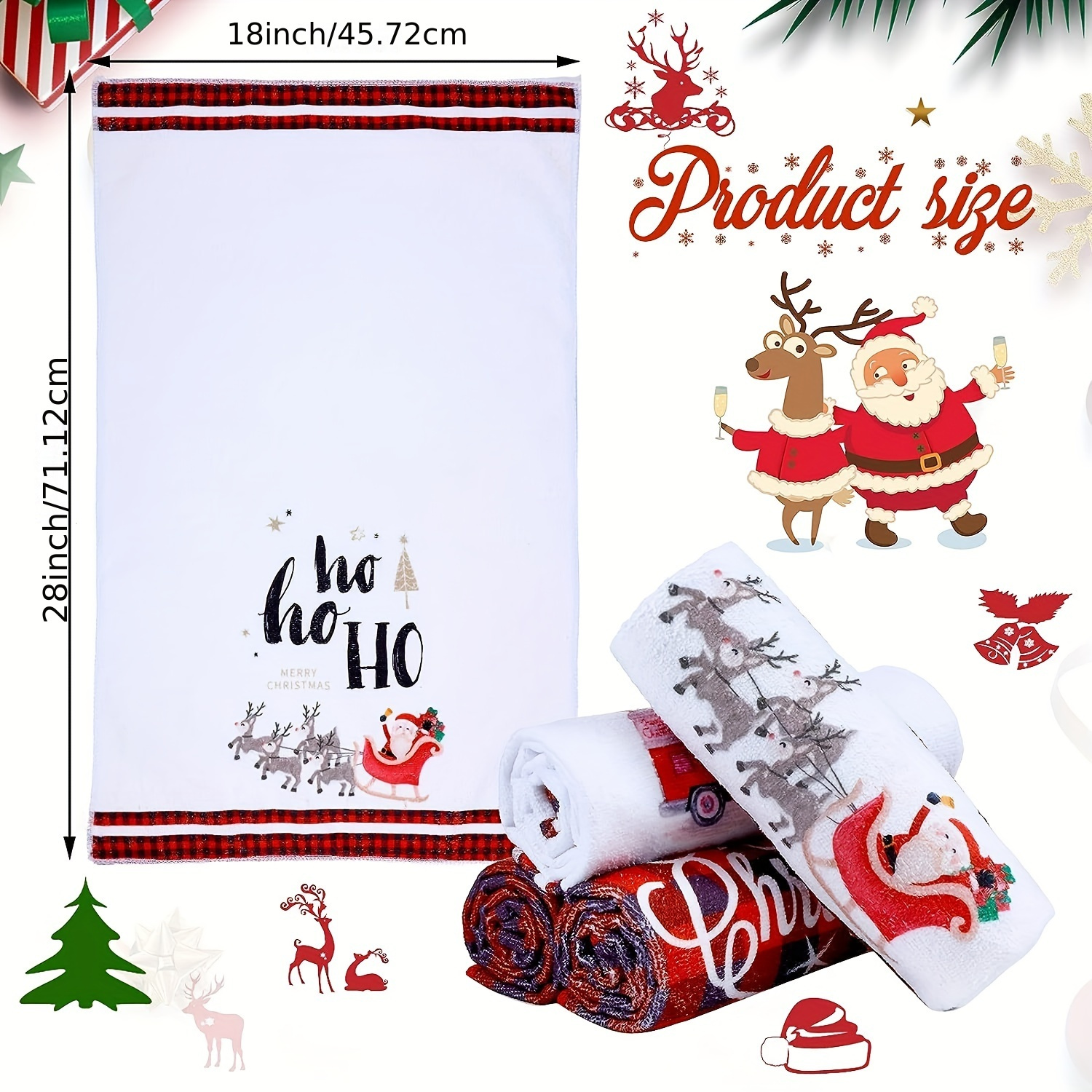 Christmas Pattern Dish Towels, Soft Absorbent Fingertip Towel, Christmas Kitchen  Towel Dish Cloths, Seasonal Winter Holiday Decoration Towels Set, Bathroom  Supplies, Christmas Decor, Housewarming Gift - Temu Philippines