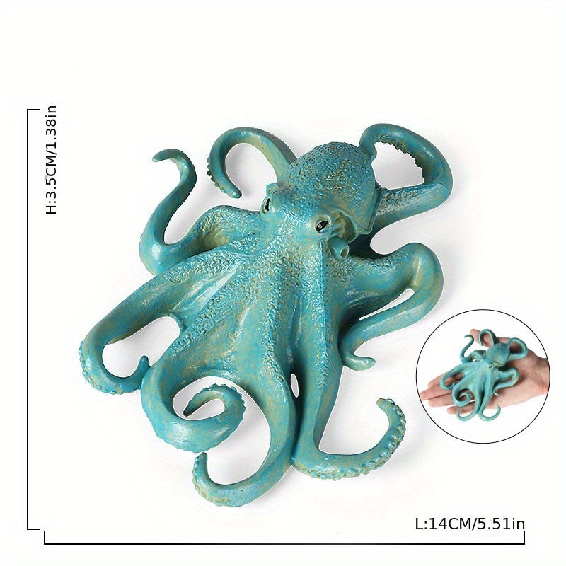 Simulation Marine Life Model New Squid Toy Solid Plastic - Temu