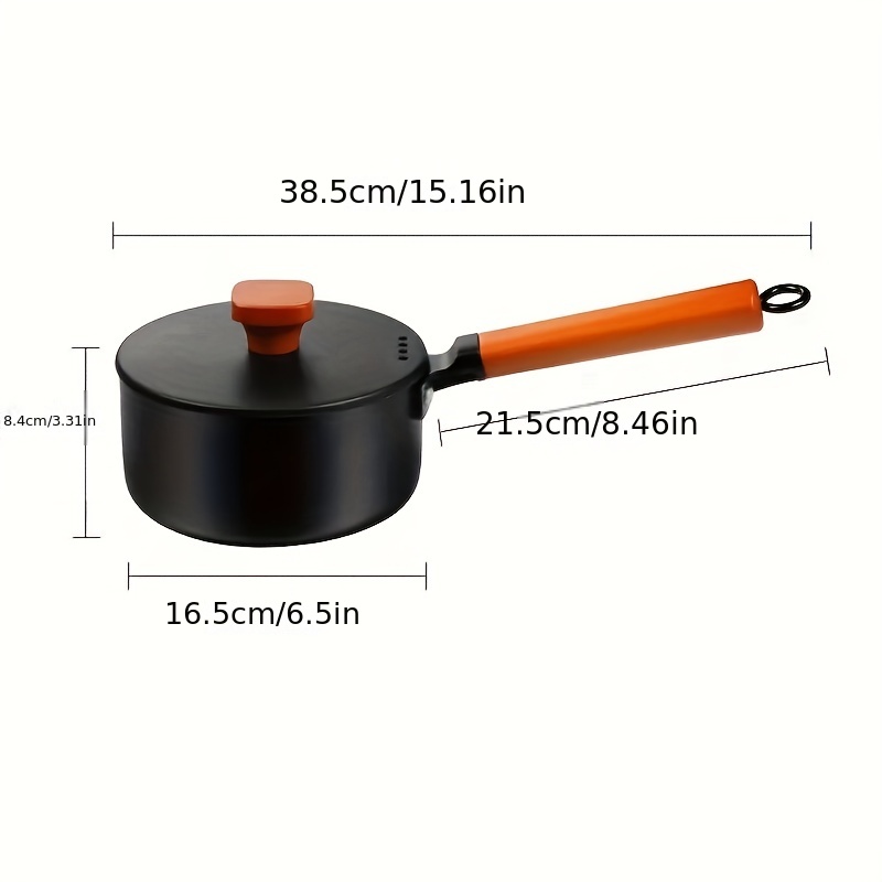 Saucepan With Lid Aluminum Alloy Sauce Pan With Wooden - Temu