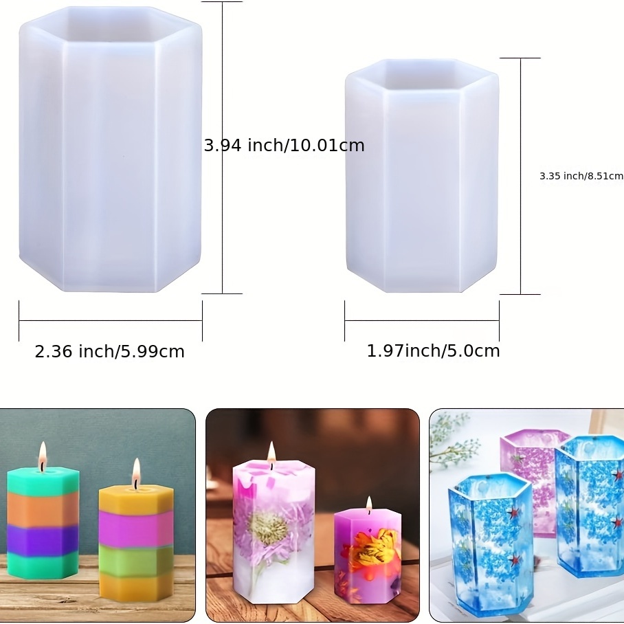Cylinder Silicone Candle Molds  Silicone Candle Mold Hexagon