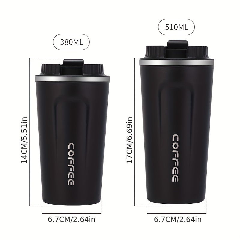 380ml/510ml Stainless Steel Coffee Thermos Mug Portable Car Vacuum Flasks  Travel Thermal Water Bottle Tumbler Insulated Bottle