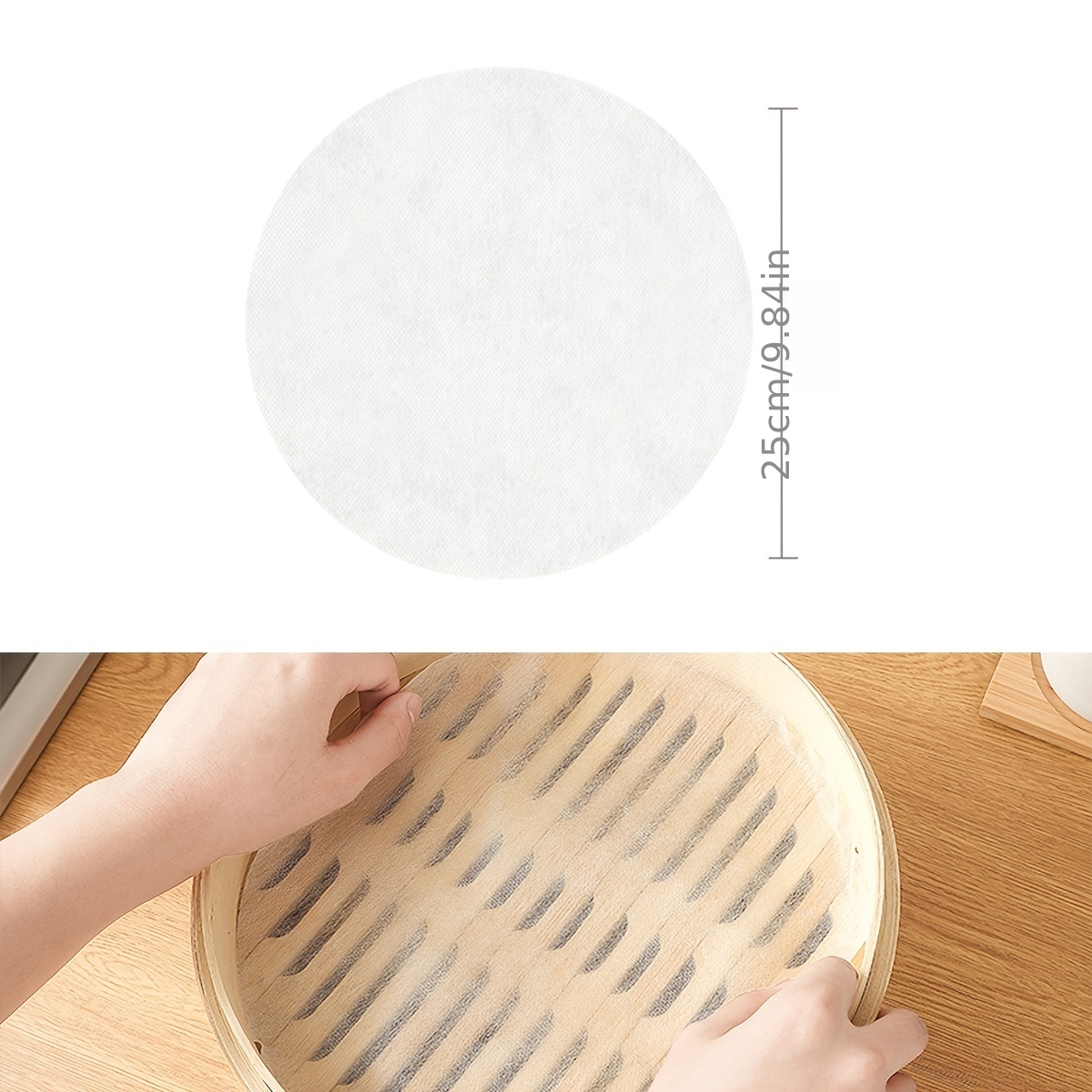 Reusable Non stick Silicone Steamer Liner With Bamboo Mesh - Temu