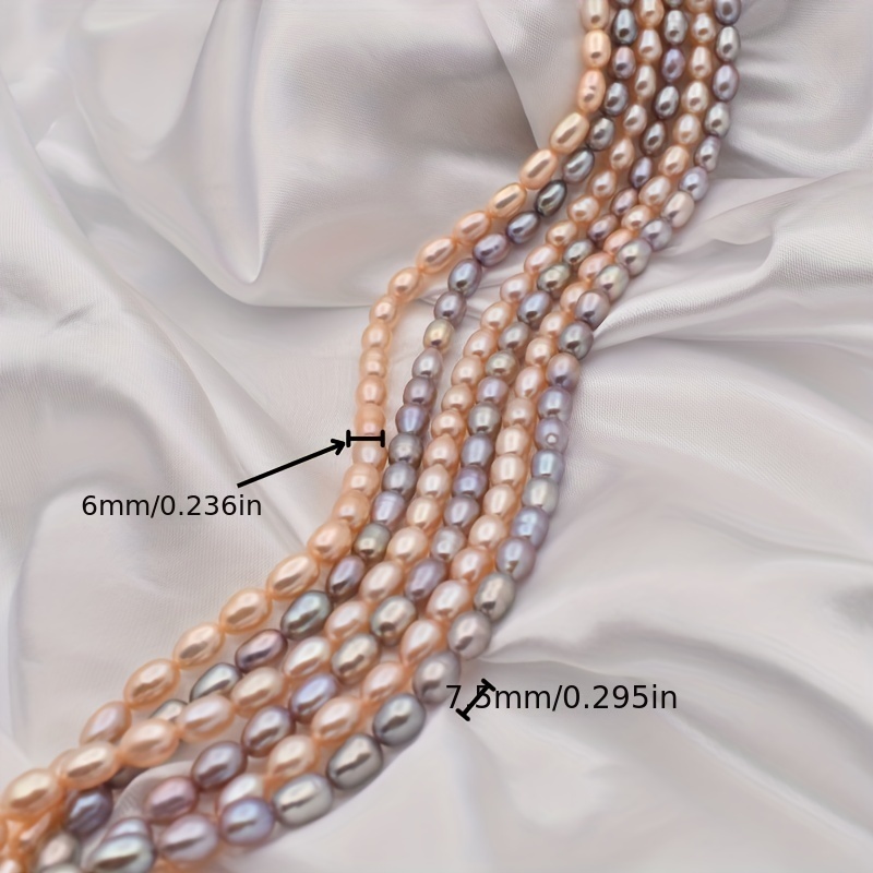 Natural Freshwater Pearl Beads Rice Shaped