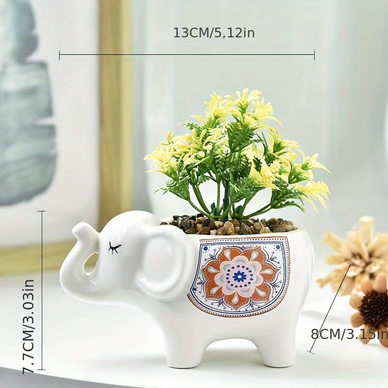 TEMU 1pc, Succulent Planter, Ceramic , Creative , Gardening Planter, Gardening Supplies (plants Not Included)