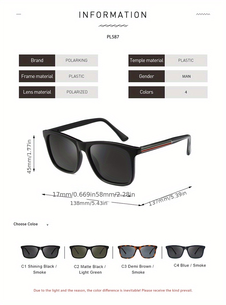 Lentes De Sol Para Mujer Polarizados Con UV400 Gafas De Sol Brown Cuadradas  Moda