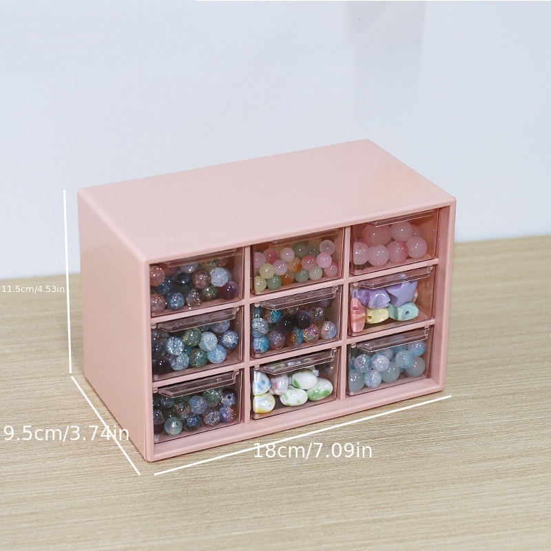 Beads Storage Box Desktop Jewelry Transparent Drawer Sub - Temu