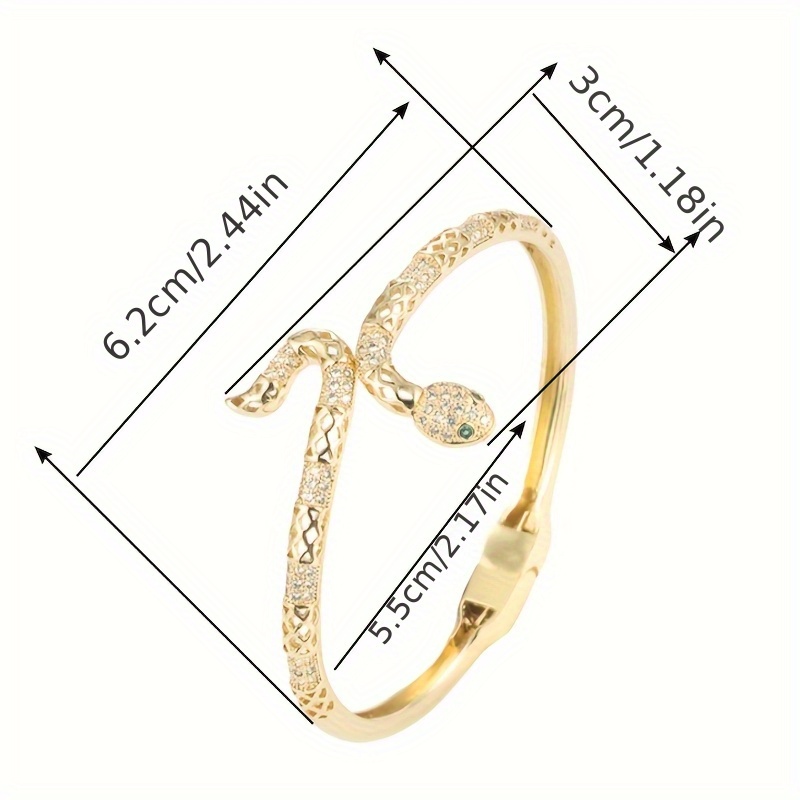 Snake Shaped Zirconia Women's Bracelet