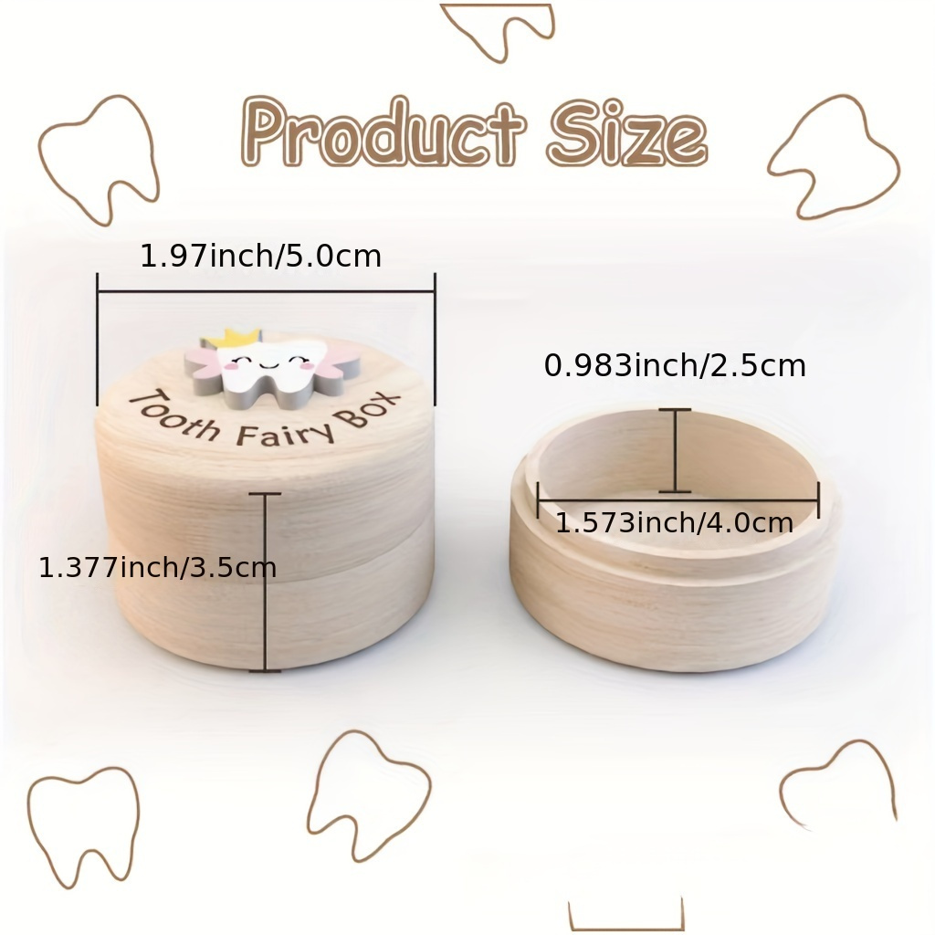 1pc exquisite 3d carved wooden tooth   small wooden fetal hair ring and earring box universal for birthday gift details 2