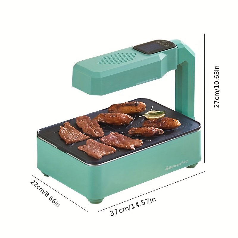  Mini horno, horno de microondas, parrilla eléctrica portátil de  23 L, barbacoa y horneado con función de cocción múltiple, control de  temperatura ajustable, temporizador inteligente, 1000 W, color blanco :  Hogar