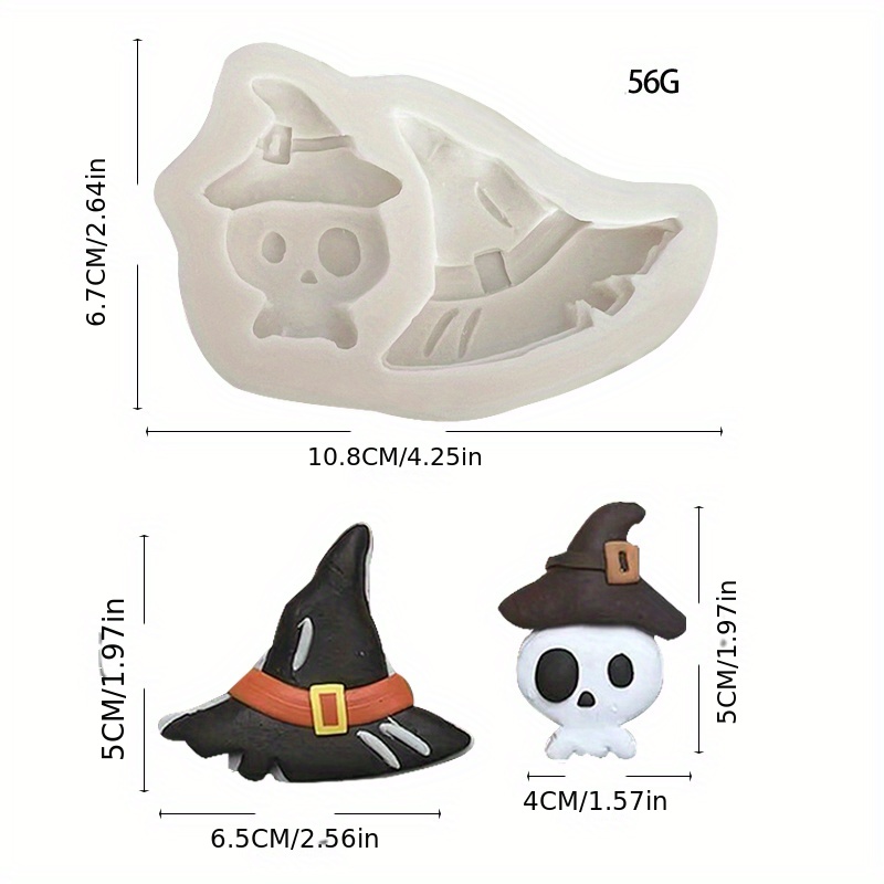 Halloween Silicone Candle Molds DIY Ghost/Skull/Pumpkin Candle Mold 