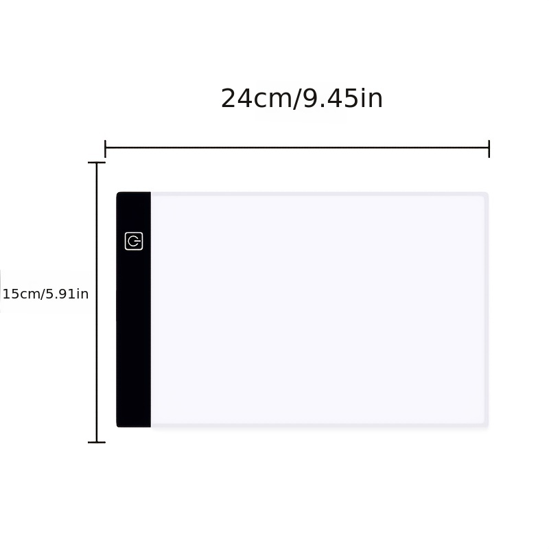 Portable A5 LED Boîte à lumière Dessin Traçage Traceur Tableau de copie  Table Pad Panneau Copyboard Outil de peinture au diamant avec contrôle de  la luminosité en continu Câble USB pour artiste