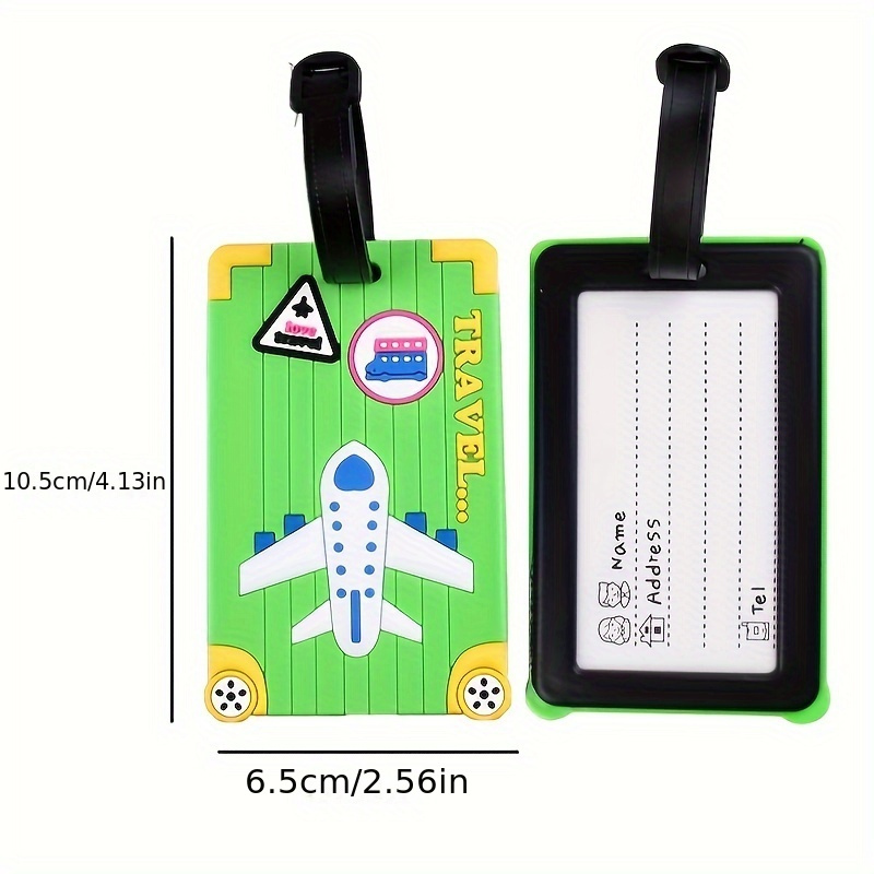 Etichette Bagaglio, 2pcs Etichette Targhette Bagagli con Nome Id Card PVC  Etichetta Valigia Aereo Etichette per Valigie Aereo Biglietto da Visita  Holder (Nero+Bianco) : : Moda