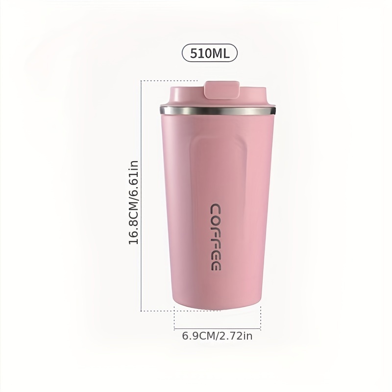 1pc 510ml 304 Stainless Steel Double Layer Vacuum Insulated Cup