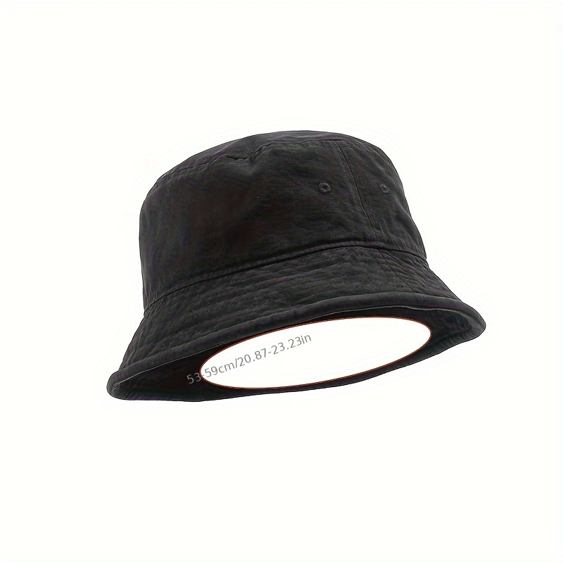 Dark Grey Street 1pc Hat, Men's Washed Bucket Hat Colors Hat,Temu