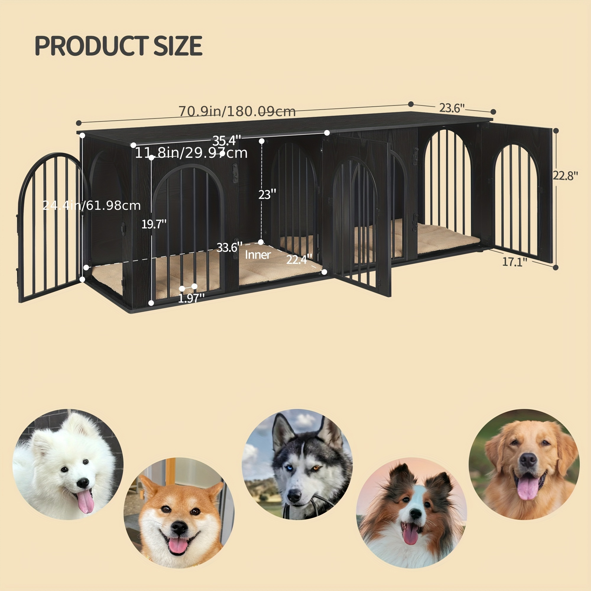 Pet Black Kennel Panels Pet Supplies Kennel Divider Thyle Dog