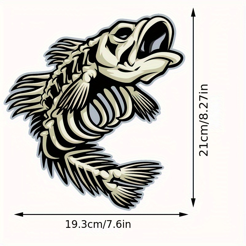 Fish Skeleton Decals Sticker Vinyl Auto Decal Sticker Kayak - Temu