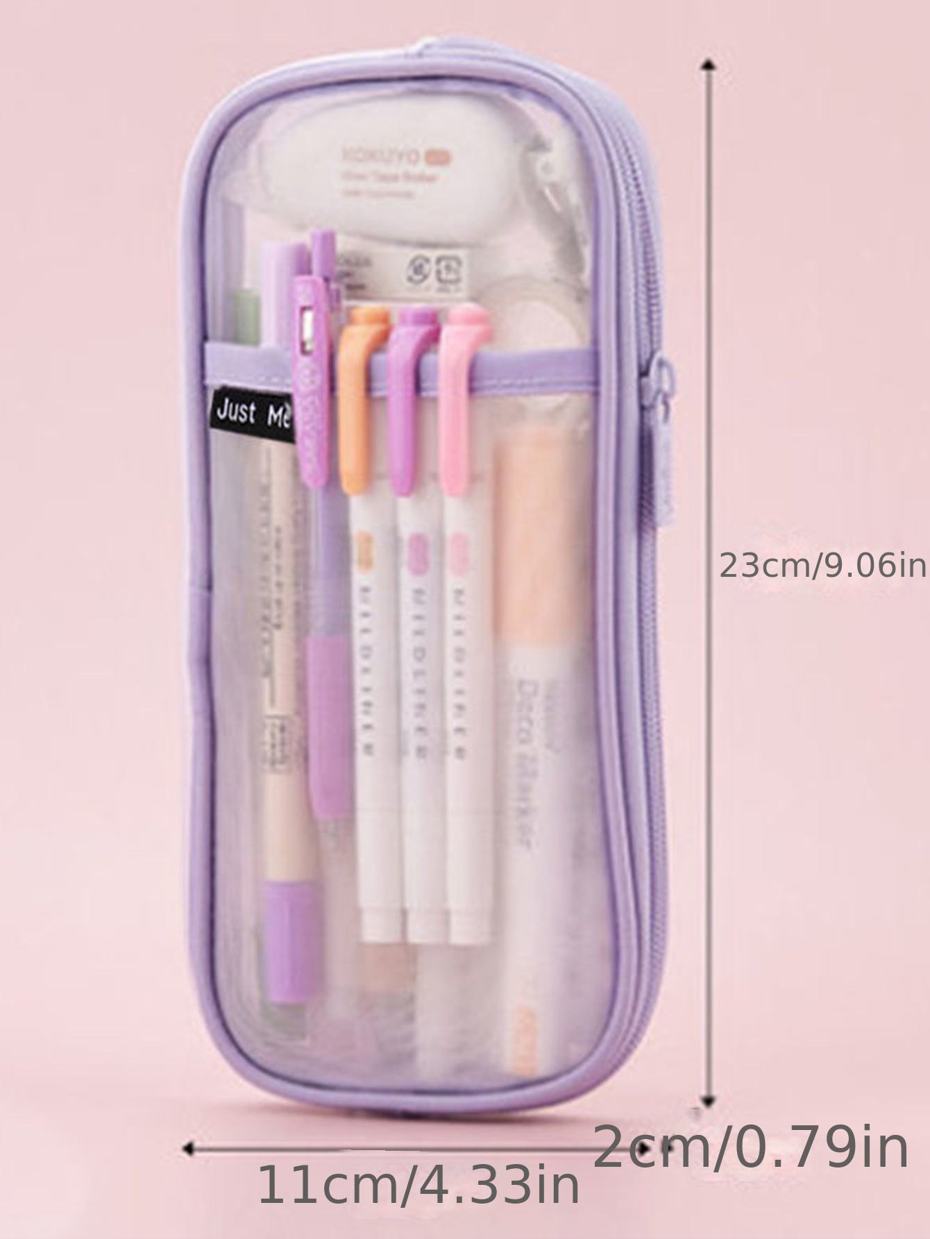 Simple Design Transparent Pencil Case Stationery Box - Temu Australia