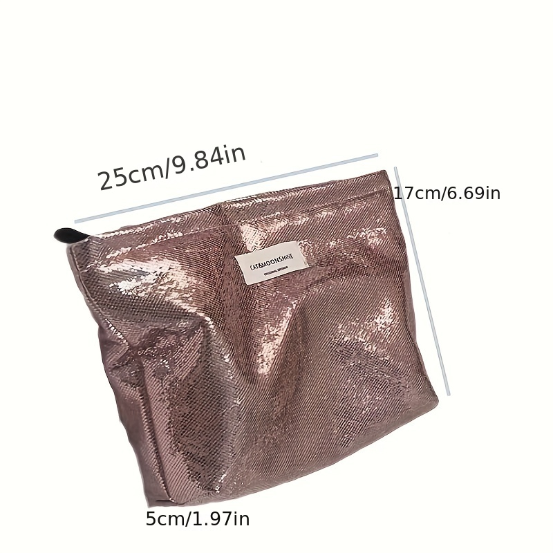  Large Capacity Travel Cosmetic Bag Glitter Makeup Bag