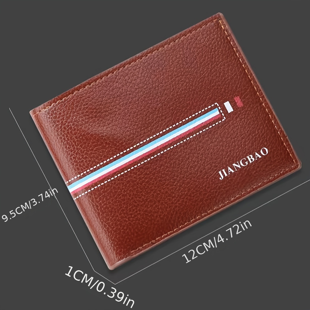 1pc Men's Retro Pu Leather Short Wallet With Card Slots For Id & Driving  License, Business & Casual