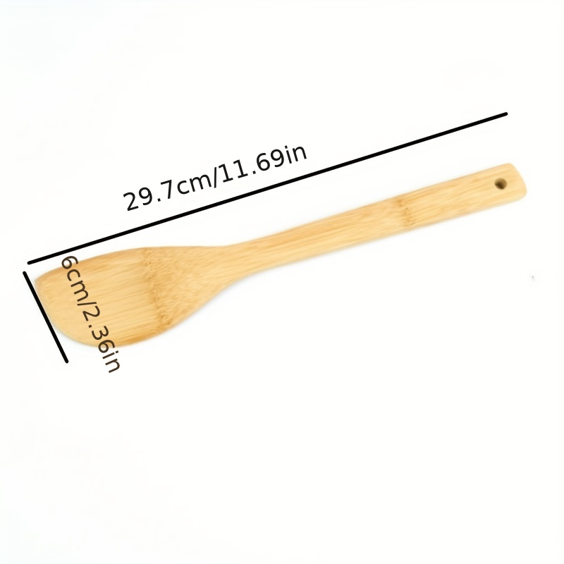 Cucharas de madera para cocinar, juego de utensilios de cocina de madera,  juego de 6 utensilios de madera de teca, agarre cómodo, utensilios de  cocina