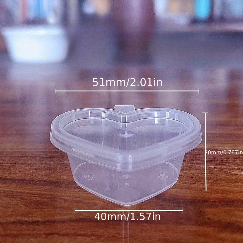 1/1.5/2/3oz Small Plastic Box Disposable Plastic Cups With Lids