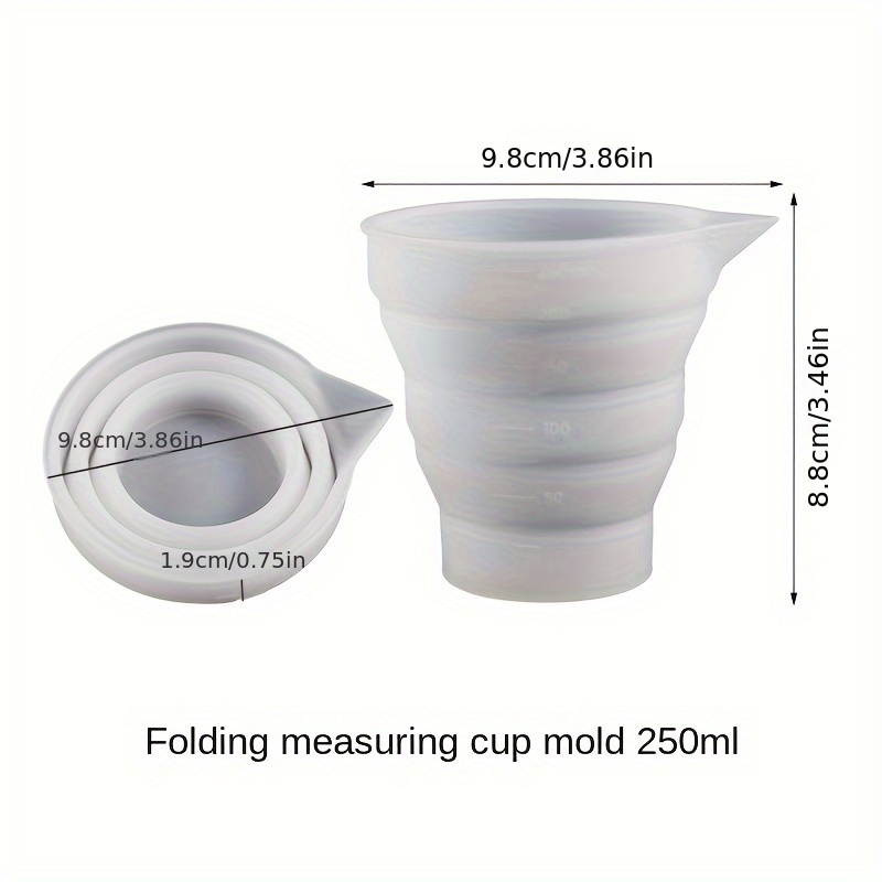 Silicone Measuring Cups, 500Ml & 250Ml Large Reusable Resin