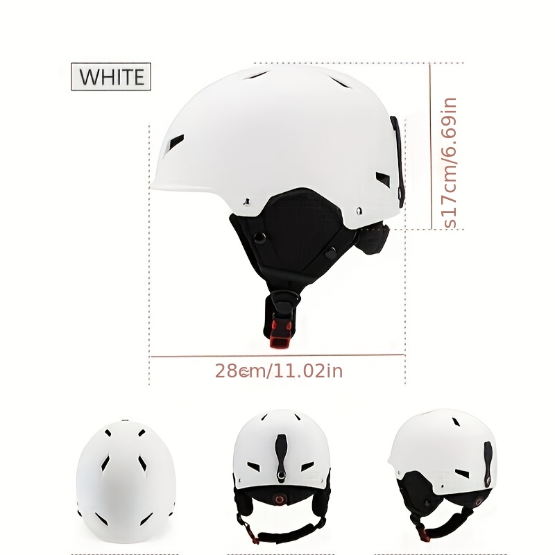 Casco de esquí para hombre / mujer y niños, equipo de casco de snowboard  para adultos de monopatín de seguridad moldeado integralmente[Negro2 / M]