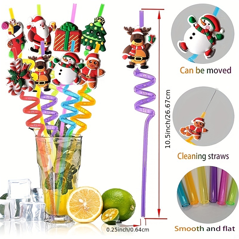 Straw, Christmas Theme Straw, Reusable Straw For Milk Water Drinking, Straws  For Family Gatherings, Themed Parties, Decorative Straw For Festival Party  Wedding Cocktail Bar Beach, Kitchen Utensils, Chrismas Gifts, Christmas  Decor 