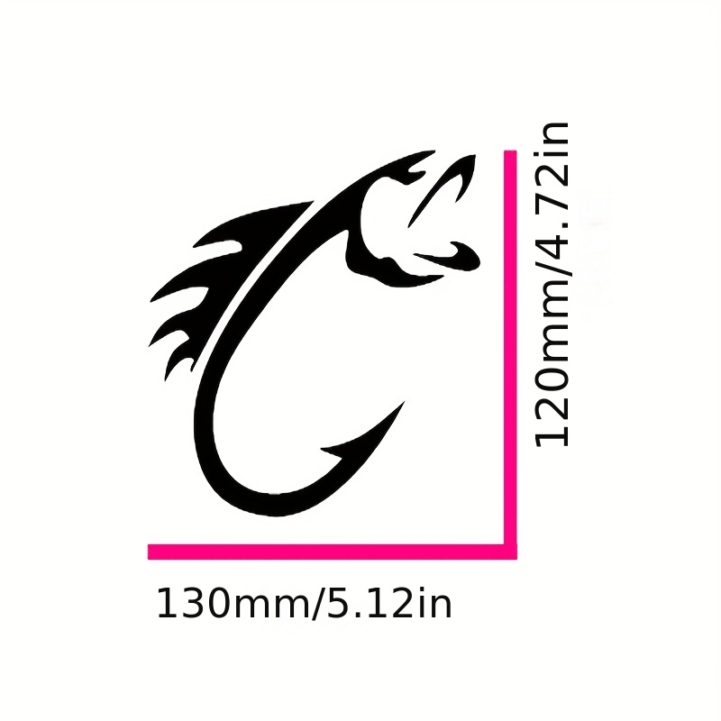 Fishing Hook Car Sticker For Car, Motorcycle, Pickup, RV, Car, SUV,  Refrigerator, Laptop Motorcycle Body Paint Wall Cup Bumper Sticker