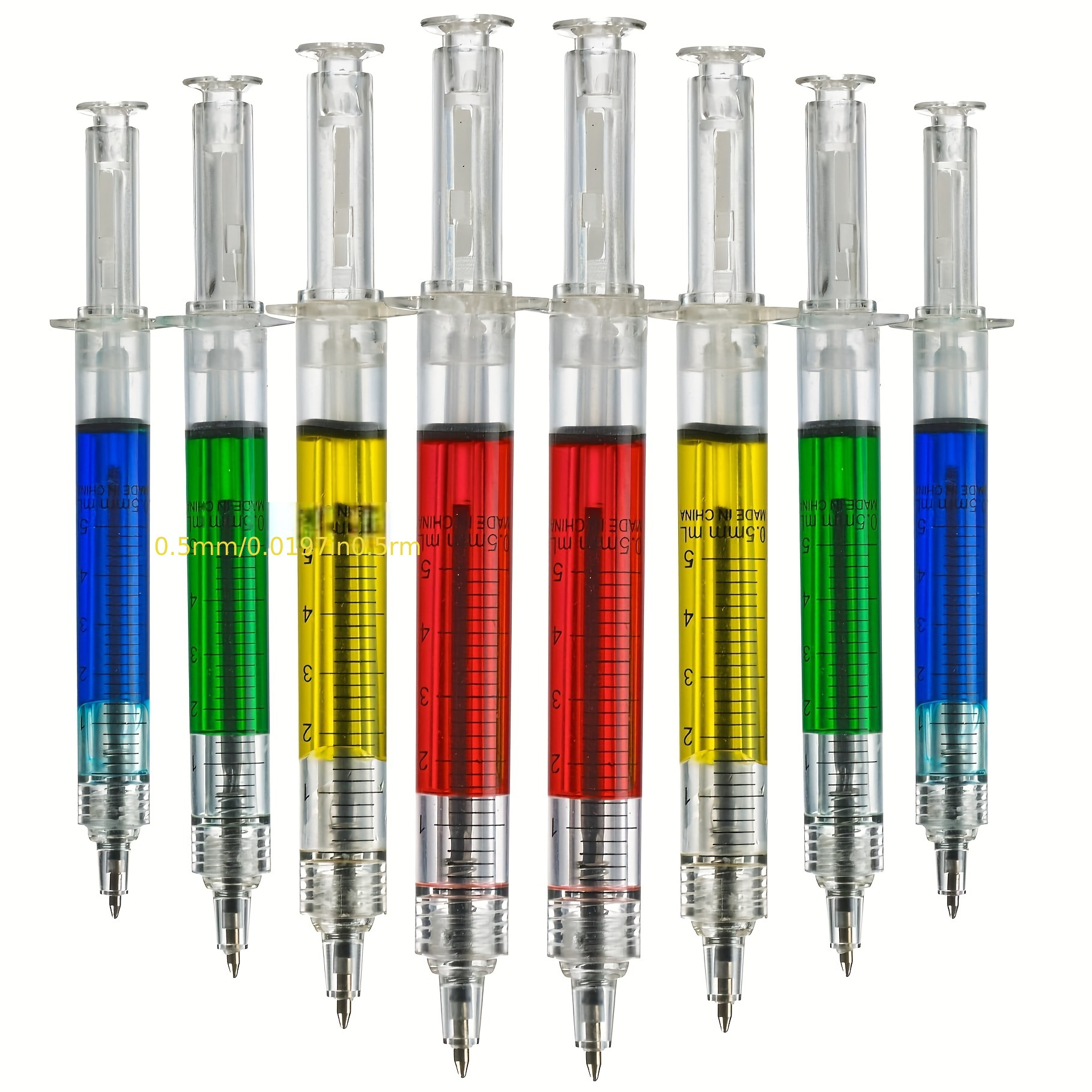 Injection Pens Retractable Fun Multi color Novelty Pens For - Temu