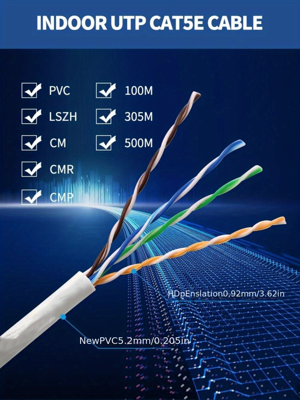 100m 305m 500m Network Patch Cords Cable Ethernet Cat 8 SFTP