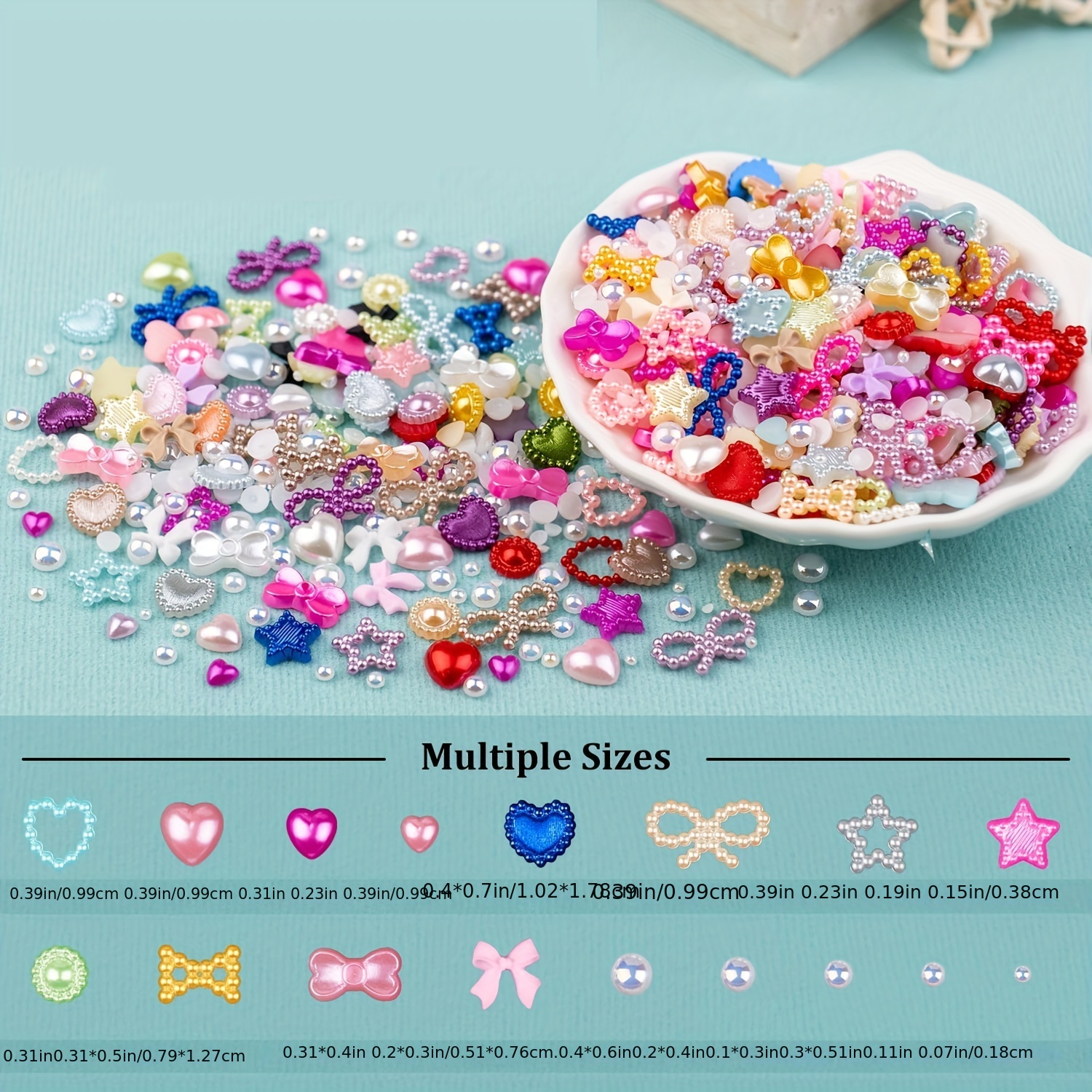 Berovskki + 3D Multi Shape Assorted Pearl Nail Charms