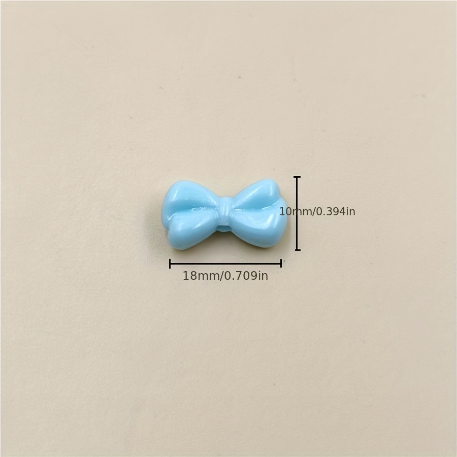 Candy Colors Acrylic Bowknot Loose Beads Children's Beaded - Temu