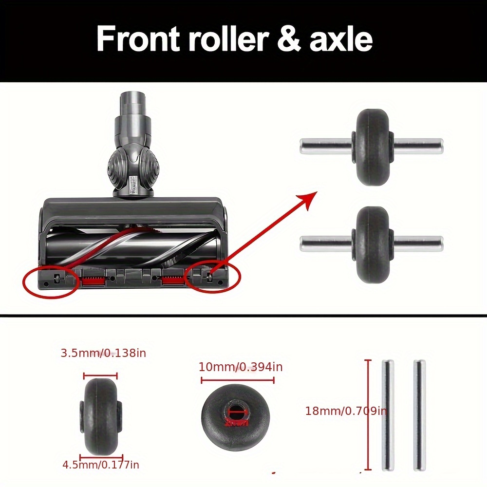 Soleplate Wheels Kit For Dyson V6 V7 V8 V10 V11 Direct Drive Cleaner Head Rlbguvvkwlawvvla