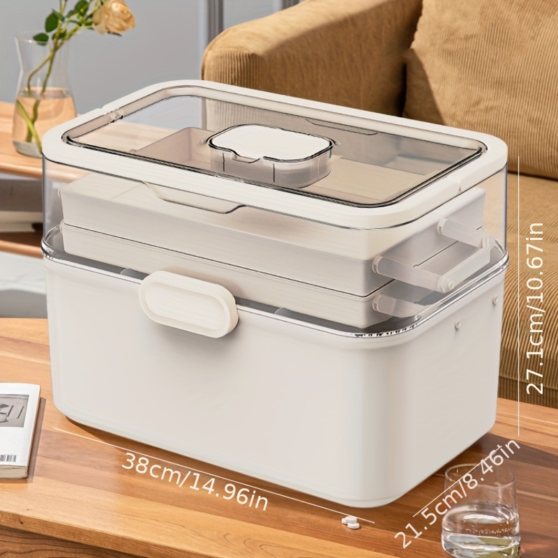 Large Capacity Portable Medicine Box For Family And - Temu