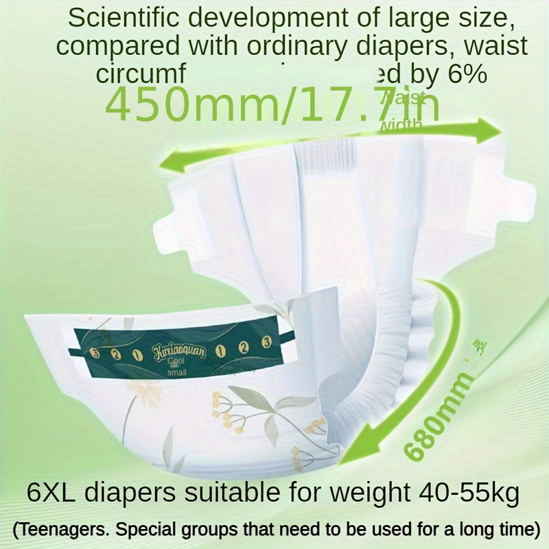 overnight teen diapers unisex 7xl pull up training pants for boys girls super absorbent breathable leak proof with wide core waist suitable for   12 years old 20 55 kg bulk pack details 2