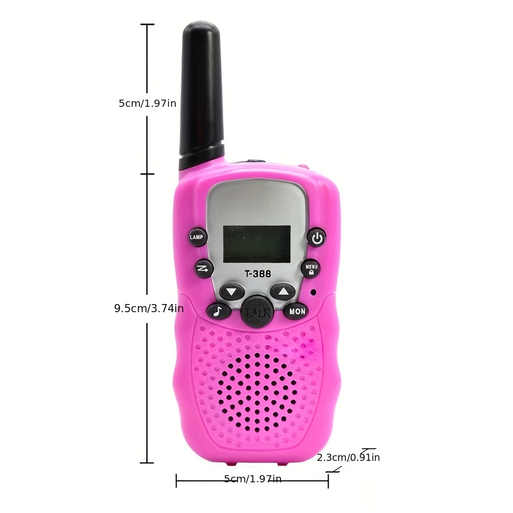2 peças, pequeno walkie talkie bonito com 22 canais, receptor de rádio uhf 462467mhz, presente de aniversário alta qualidade e preços acessíveis temu
