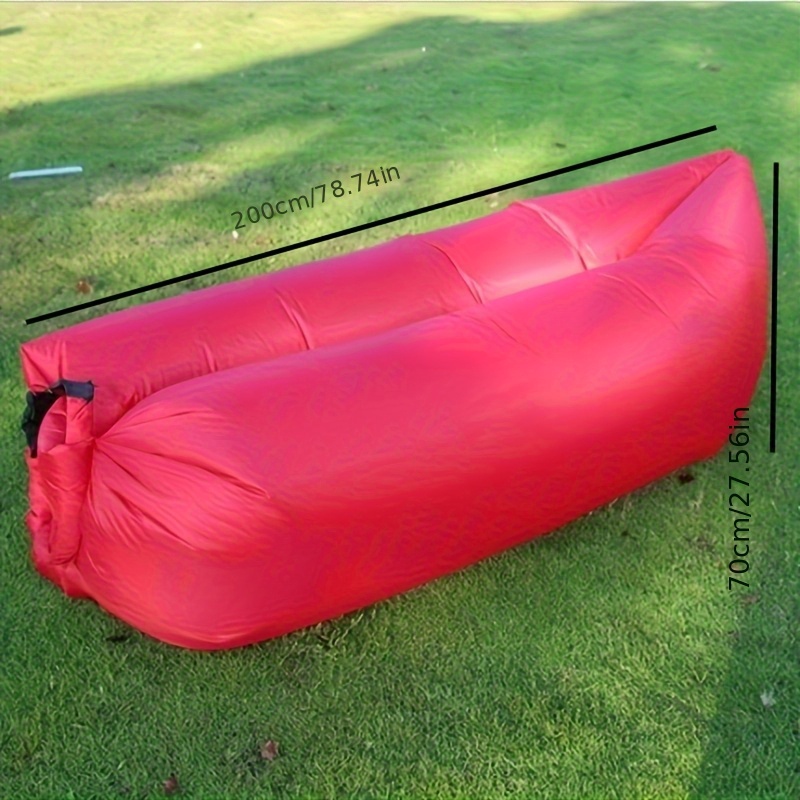 TEMU Canapé Gonflable 2-en-1 Portable avec Poches de Rangement | PVC, Gonflage Rapide en 5s Léger et Robuste pour Camping, Plage, Voyage, Festival