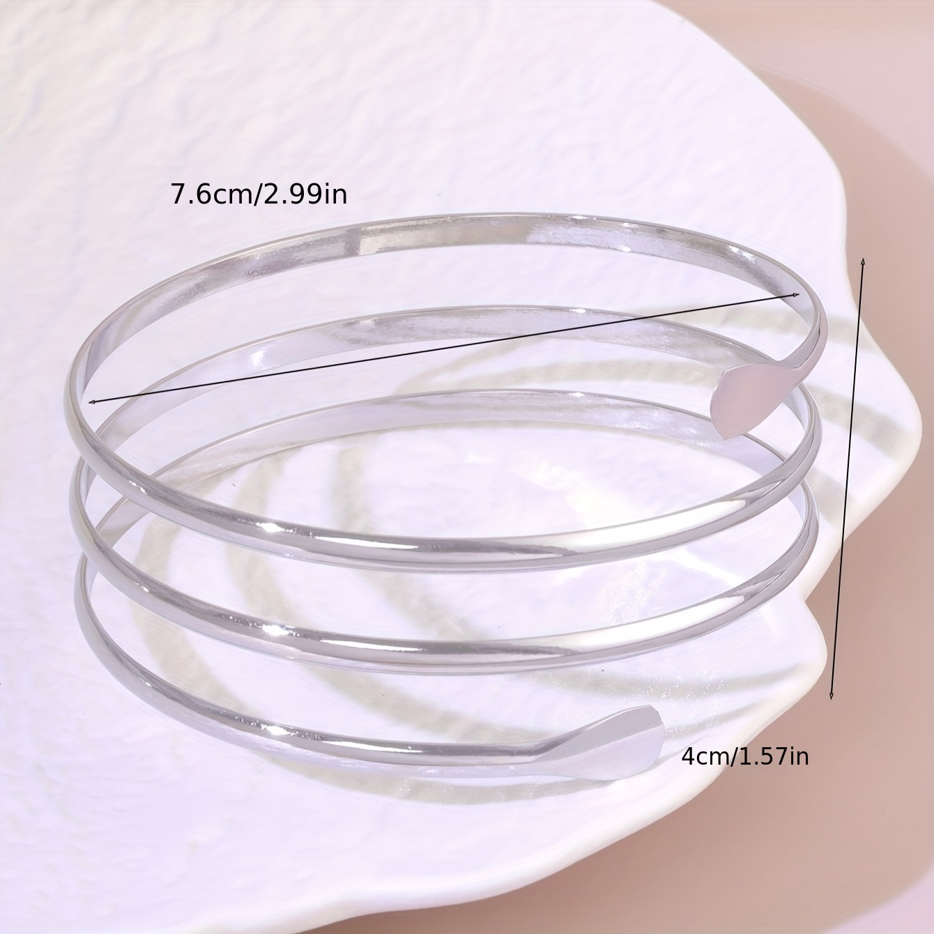 Metal Four Layer Hollow Spiral Women's Arm Ring