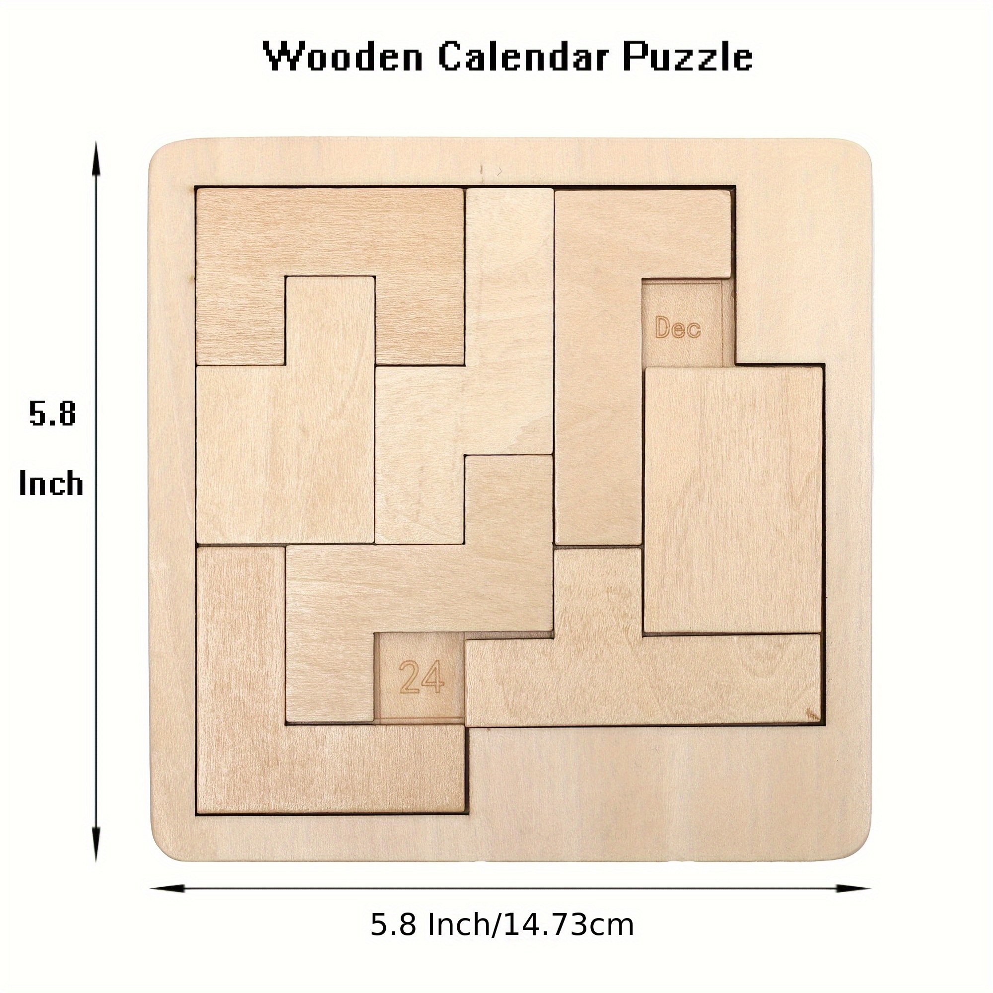 Calendário Diário Puzzle Calendário de madeira Jogar um enigma diferente  para exibir a data Jigsaw Difícil Jogo para Office Desk PR Venda