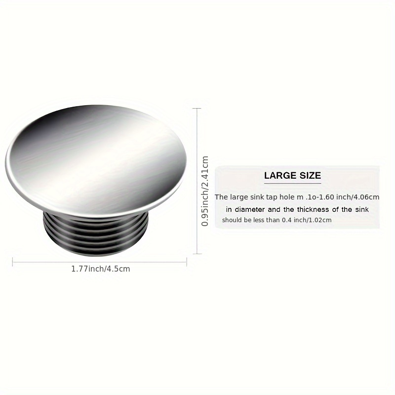 Stainless Steel Kitchen Faucet Hole Cover - Brushed , Fit For 1-1.6" Diameter