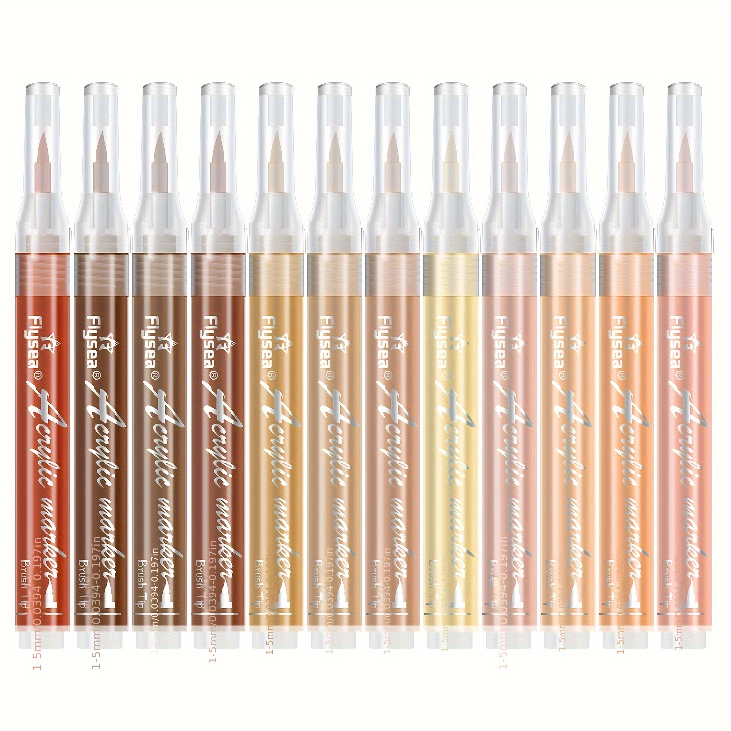 12-Color Acrylic Paint Marker Set for Multi-Surface Use