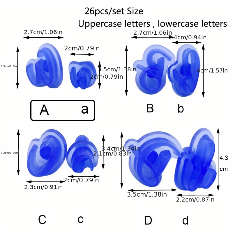4 kinds of plastic fondant printing mold   and lowercase alphabet english letters cookie biscuit mold cake decoration stamping mold details 5