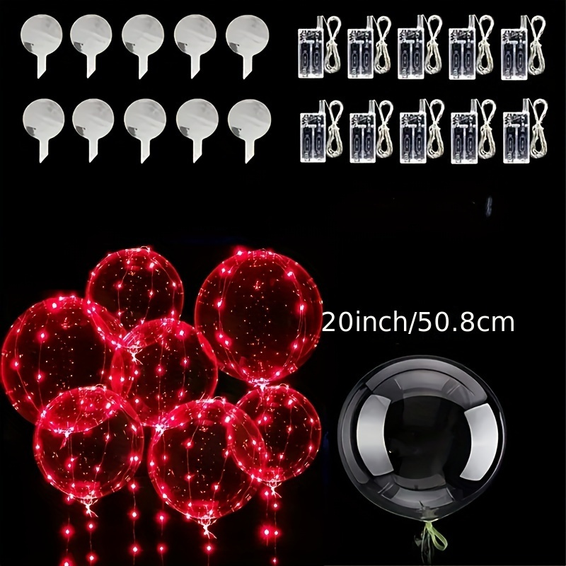 Warm Color Led Balloons Luminous Light Flashing Helium - Temu
