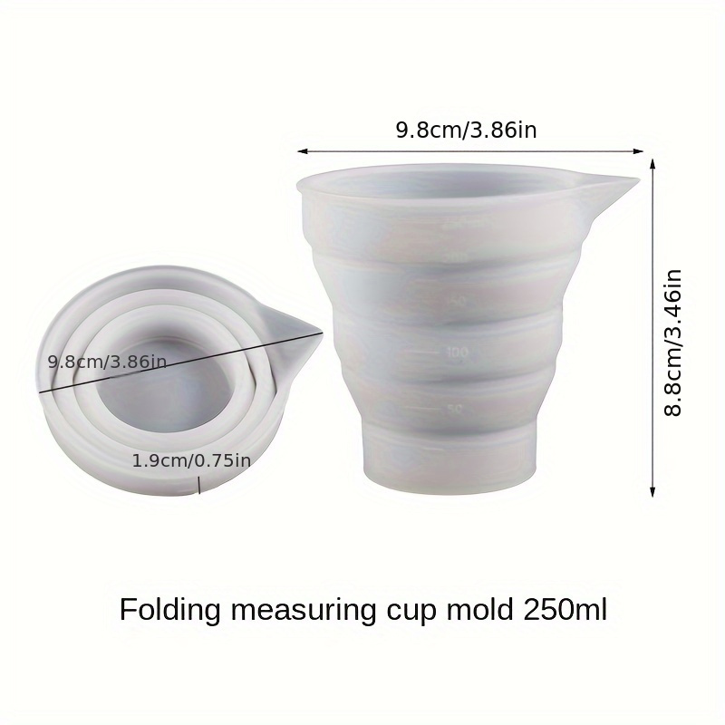 Silicone Measuring Cup With Scale-resin Mixing Cup-dispensing Cup for Epoxy  Resin-resin Container Tool-silicone Cup for Resin Craft DIY 
