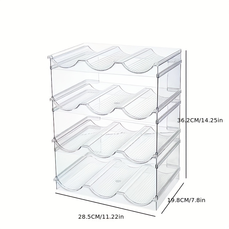 Stackable Plastic Wine Racks 3-4 Layers - Kitchen & Pantry Organizer