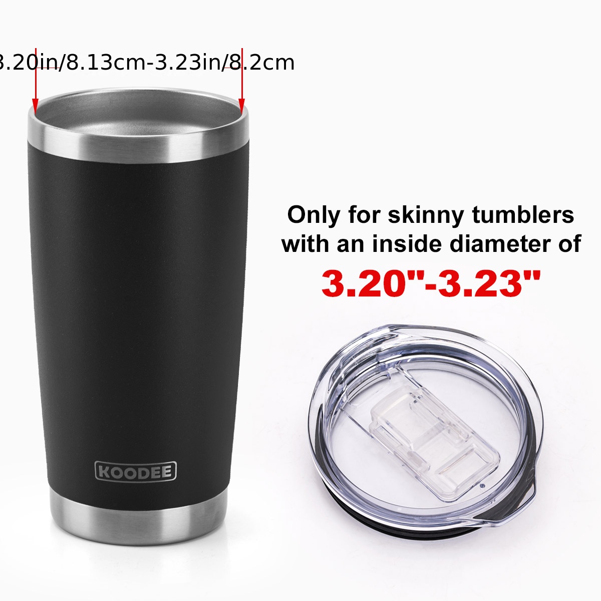 Food Grade PP 20 Ounce Splash Spill Proof Clear Mugs Cup Lid Replacement  Fit Vacuum Lid For YETI Rambler Tumbler Cup