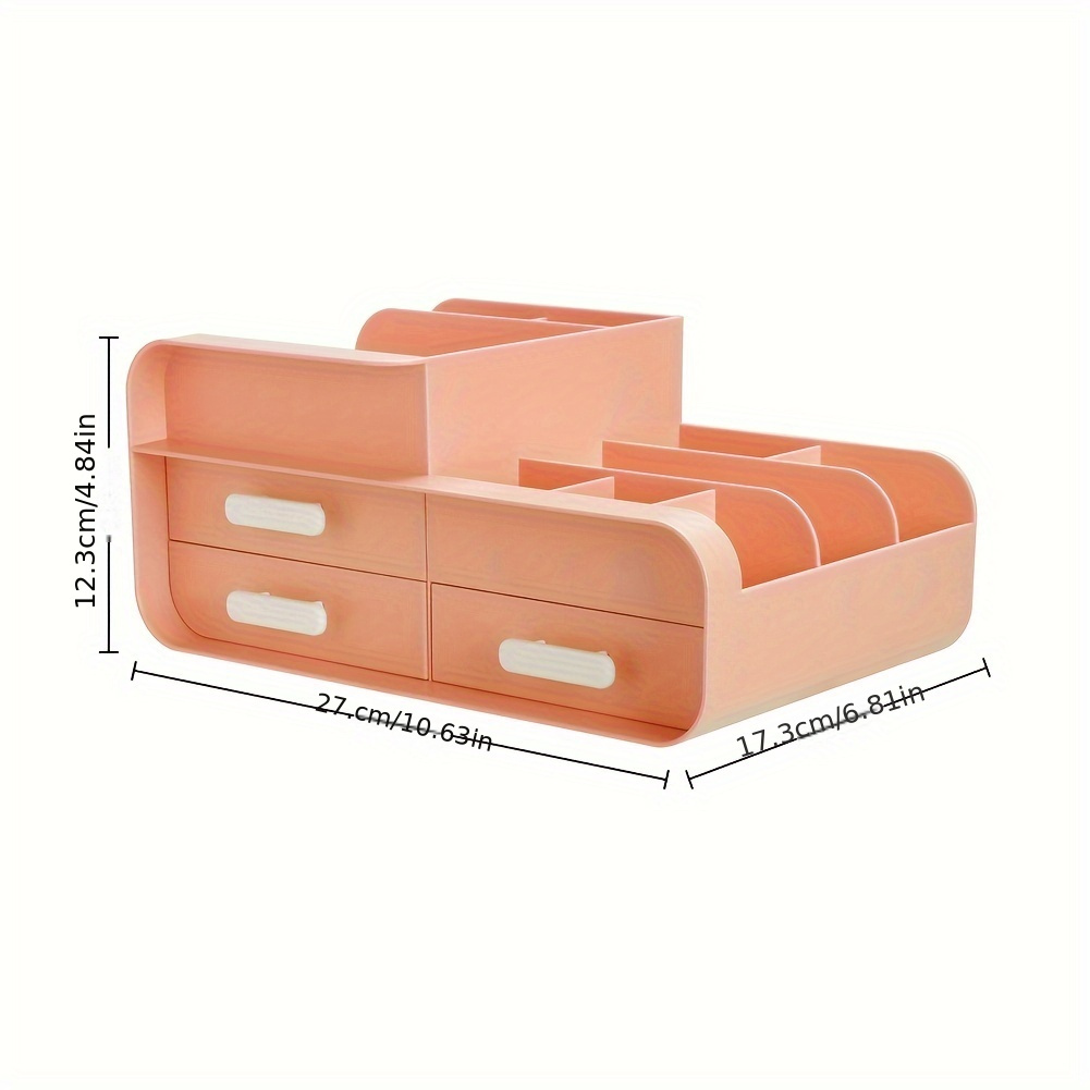 TEMU Makeup Organiser Storage 3 Drawers, Stackable Skincare Cosmetic Organizer Acrylic Large, Tidy For Lipstick, Nail Care, Perfume, Jewelery, Brush,
