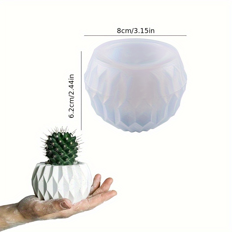 E-shop Harzgussformen Origami Facettierter Blumentopf Aufbewahrungsbox Kerzenbecher Home Desktop Grüne Pflanze Atmosphäre Dekoration Festival