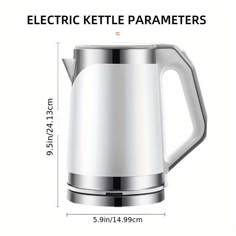 1pc 1.8l Electric Kettle Stainless Steel Household Quick Pot Automatic  Power-off 220v-240v Eu/uk Plug Suitable For Home Hotel Rapid Electric Hot  Water Kettle